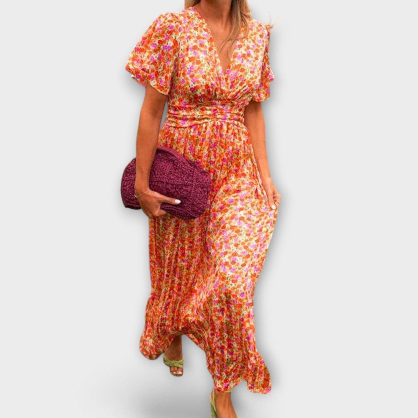 Elsie – Klassisk klänning med V-ringning