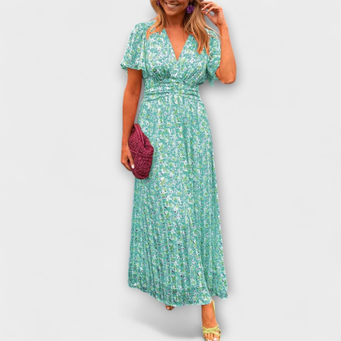 Elsie – Klassisk klänning med V-ringning